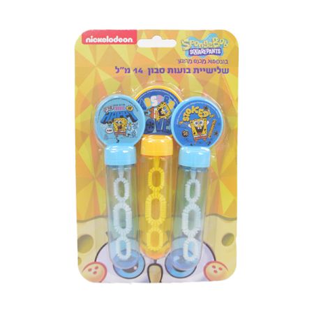 בועות סבון 3 יח' - בוב ספוג