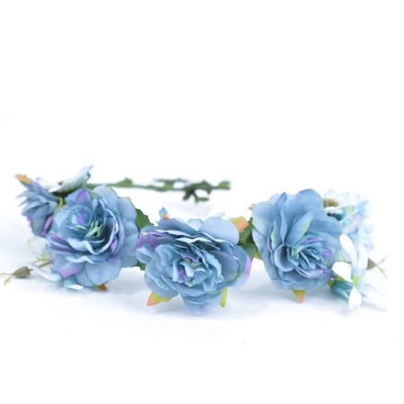 זר לראש - תכלת