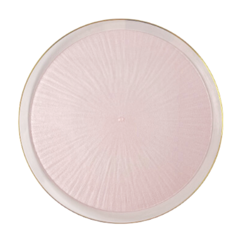 צלחת פלסטיק 10  ICE אייס 10 יח'- ורוד זהב