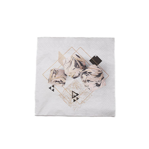 מפיות נייר שיש גיאומטרי 20 יח' - צבעוני