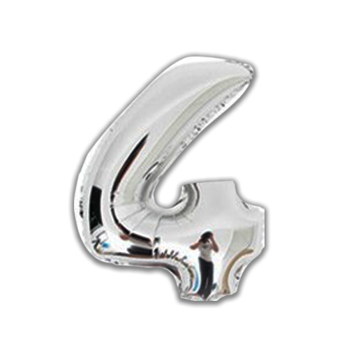 בלון מספרים 4 - כסף