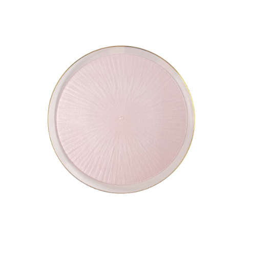 צלחת פלסטיק 7 ICE אייס 10 יח'- ורוד זהב