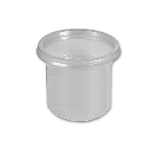 6 יח' גביע 1000CC עם מכסה - שקוף