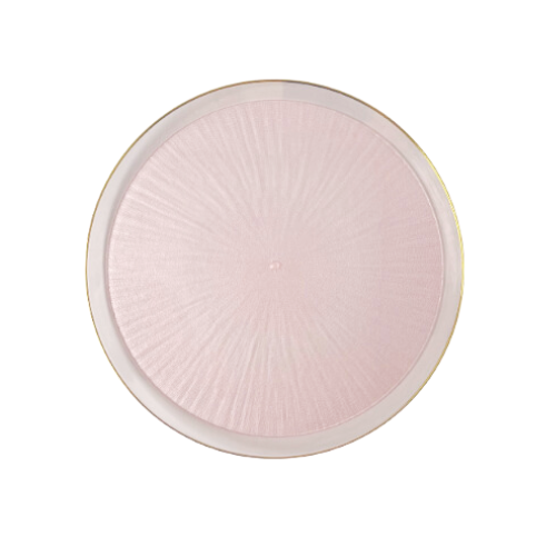 צלחת פלסטיק 9  ICE אייס 10 יח'- ורוד זהב