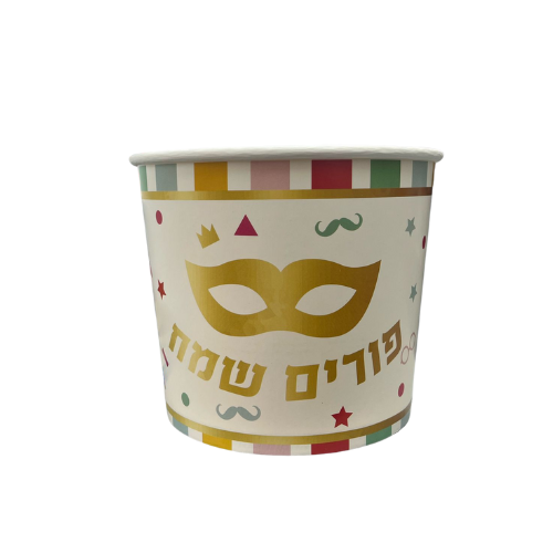 דלי קרטון פורים שמח - בינוני