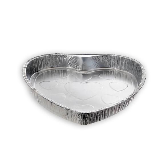 3 יח' תבנית אלומיניום בצורת לב - גדול עמוק