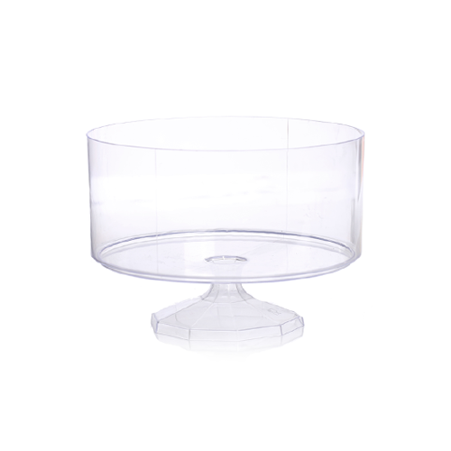 קערה על רגל טרייפל קטנה - שקוף