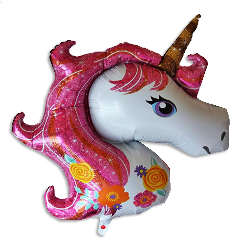 בלון הליום חד קרן  ורוד - ענק