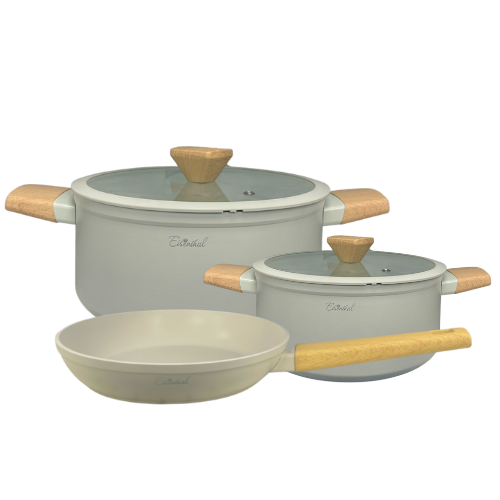 סט סירים ומחבת 5 חלקים - אבן