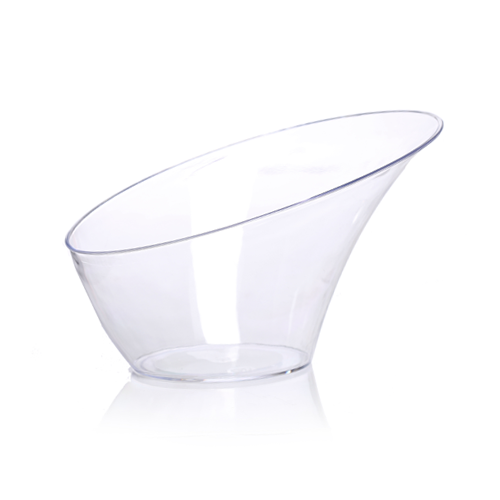 קערת פלסטיק ירח גדולה - שקוף