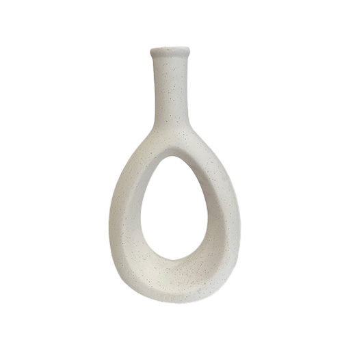 אגרטל נבל אליפסה 29 ס"מ- לבן