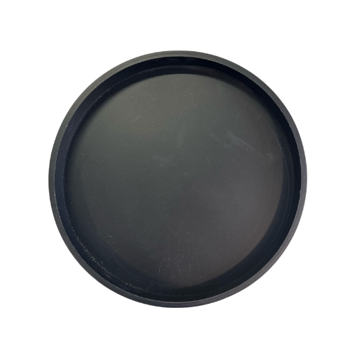  מגש עץ עגול מעוצב 30 סמ - שחור