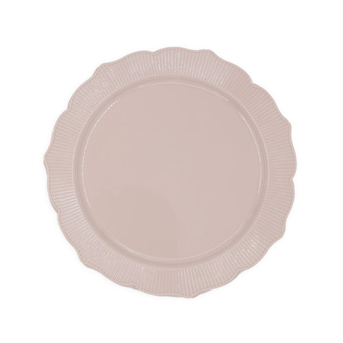 צלחת פלסטיק 9 כלנית 8 יח' - ורוד