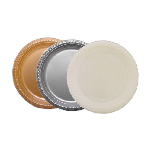  צלחת 7 פלסטיק למיקרו 100 יח' - צבע משתנה