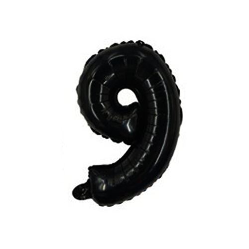 בלון מספרים 9 - שחור