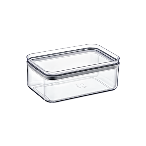 קופסה אקרילית מלבנית 750 מ"ל - שקוף