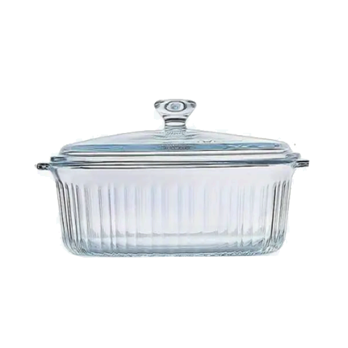 סיר זכוכית איכותי 2.4 ליטר + מכסה - שקוף