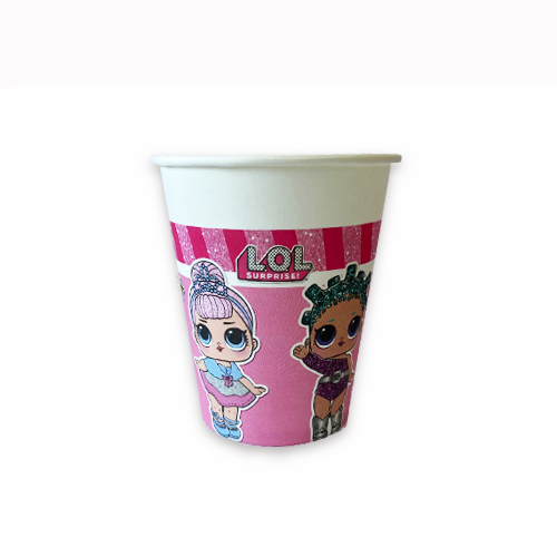כוסות נייר יום הולדת ממותגות - LOL לול