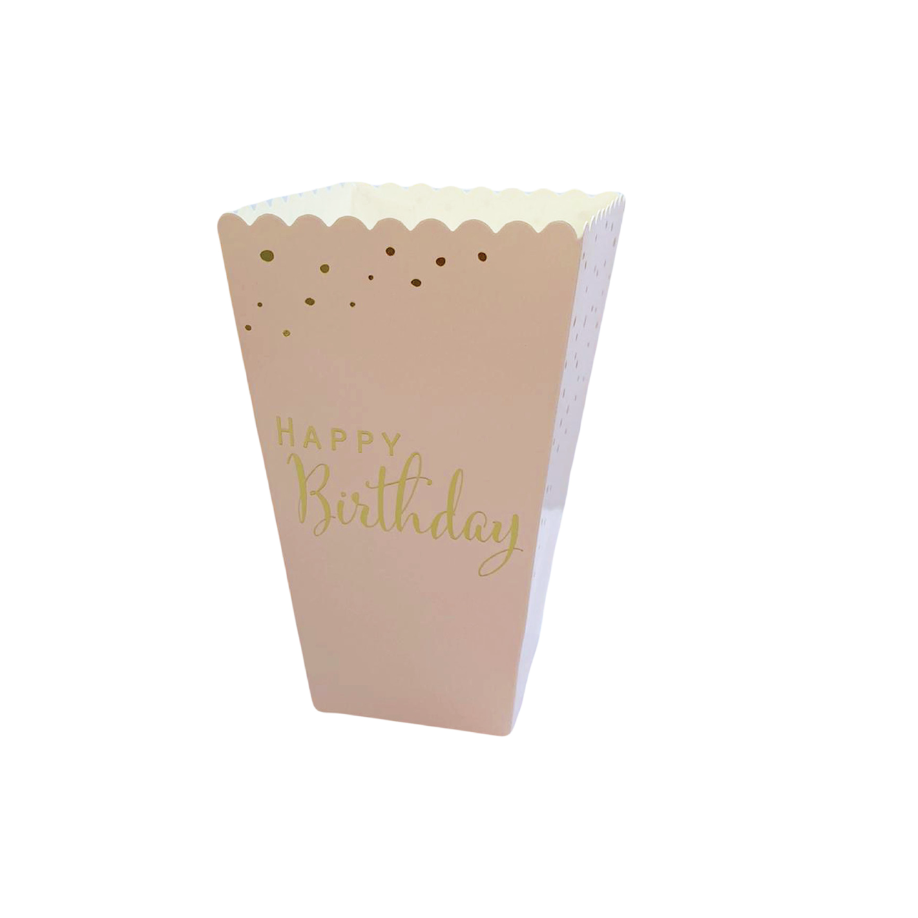 קופסת פופקורן וחטיפים HAPPY BIRTHDAY -  ורוד