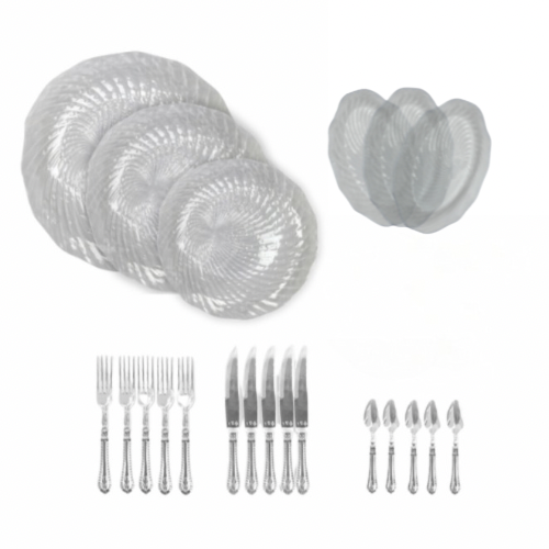 חבילת אירוח ספירלה בסיסית 10 סועדים - שקוף