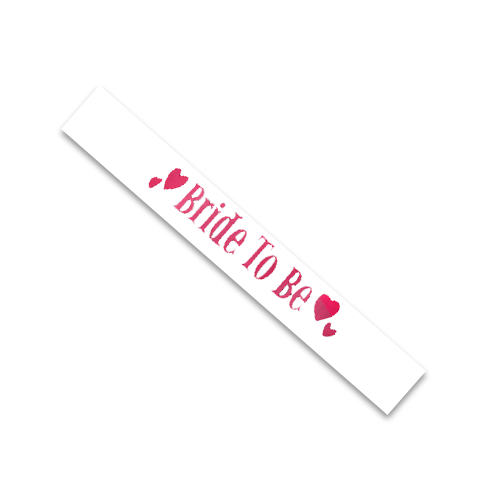 סרט סטן bride to be - לבן
