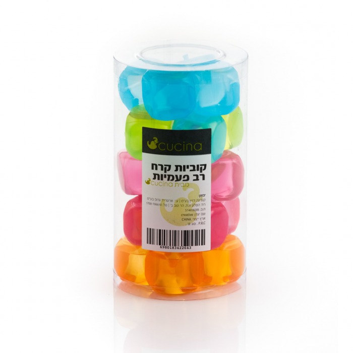קוביות קרח רב פעמיות 15 יח'- צבעוני