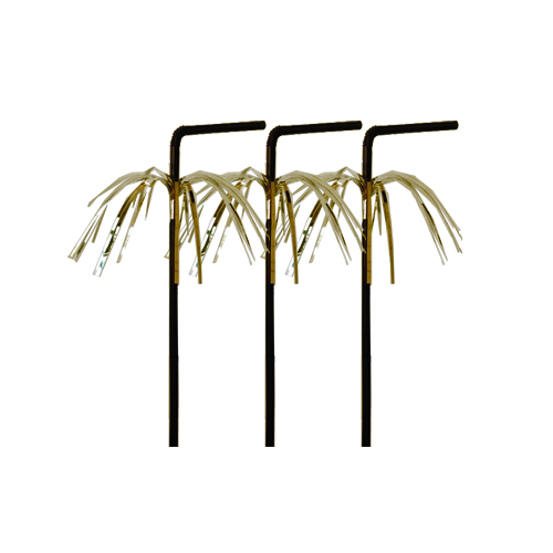 קשיות פלסטיק לשתייה פרנזים 24 יח' - זהב