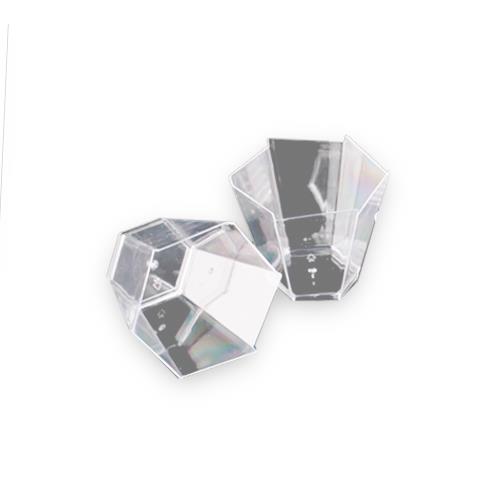 גביע קינוח אפולי קטנים 12 יח' -שקוף