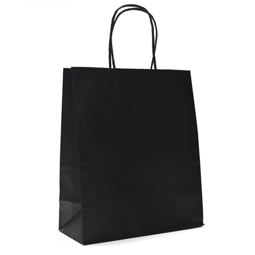 שקית נייר עם ידיות 21X27 ס"מ - שחור