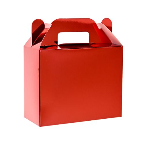 קופסת מזוודה למשלוח מנות - אדום מטאלי