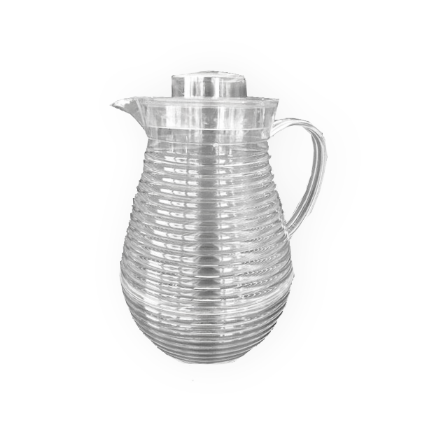 קנקן פלסטיק גלים - שקוף