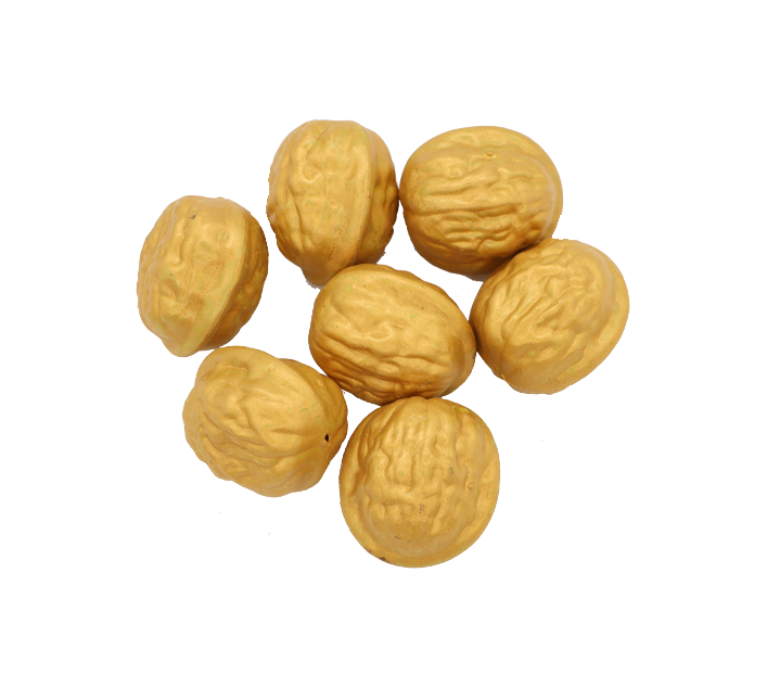 שק אגוזים לקישוט 12 יח' לפסח - זהב