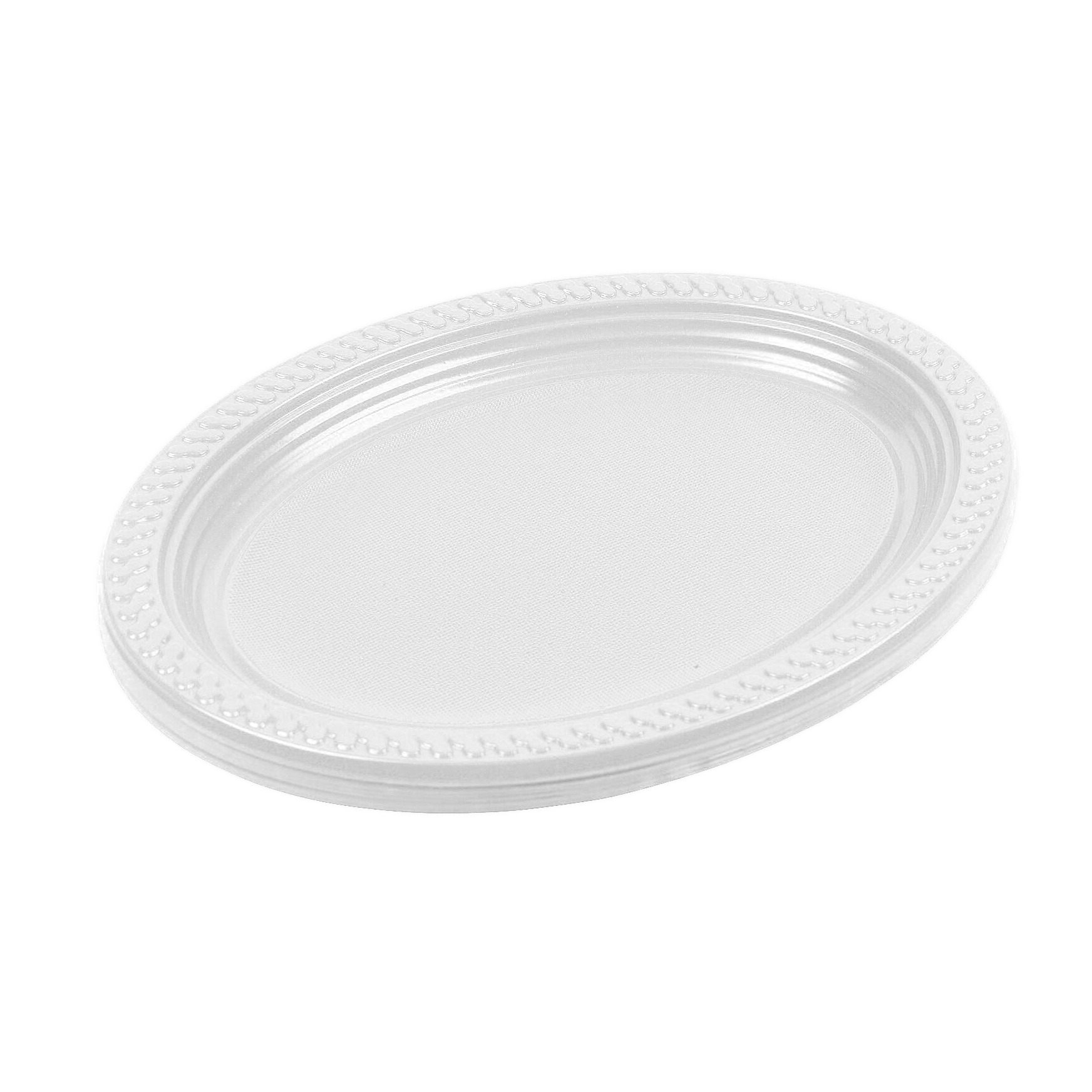 מגש פלסטיק אובלי color ארוז 10 יח' - לבן