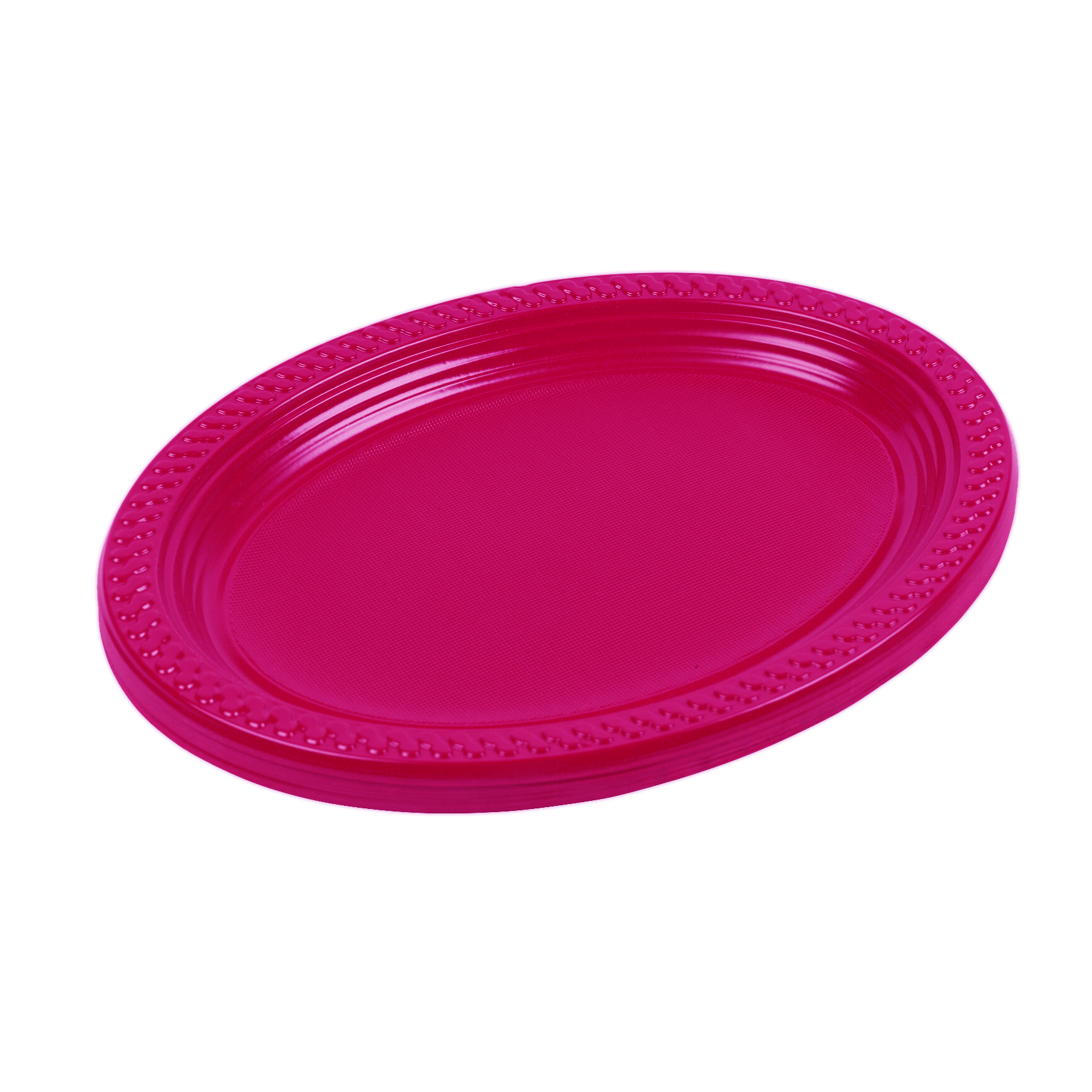 מגש פלסטיק אובלי color ארוז 10 יח' - ורוד פוקסיה