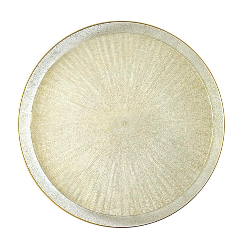 צלחת פלסטיק 10 ICE אייס 10 יח'- ניצוצות זהב