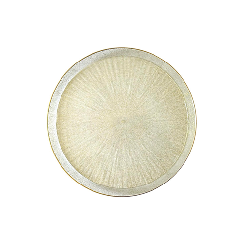 צלחת פלסטיק 7 ICE אייס 10 יח'- ניצוצות זהב