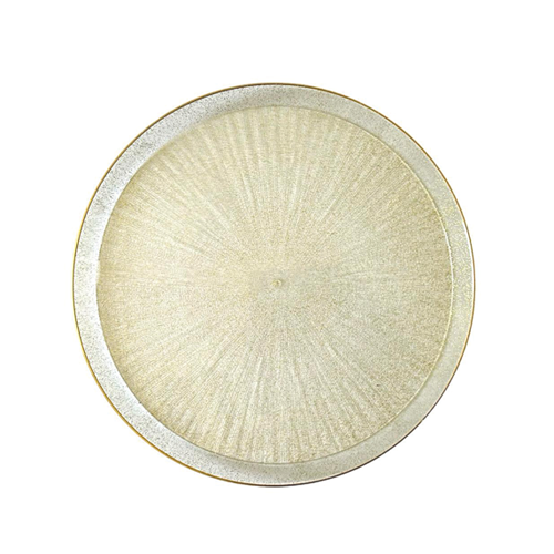 צלחת פלסטיק 9 ICE אייס 10 יח'- ניצוצות זהב