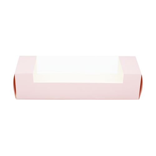 קופסת קרטון לאינגליש קייק + חלון - ורוד