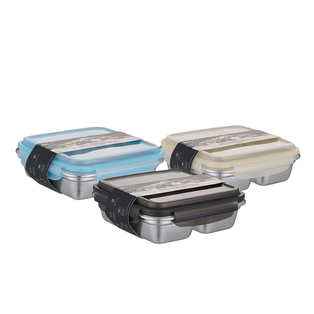 אירגונית נירוסטה מחולקת 550 מ"ל - צבע משתנה