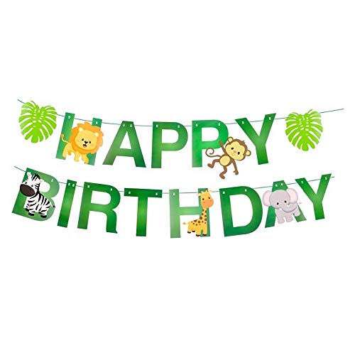 שרשרת HAPPY BIRTHDAY  לתלייה- ג'ונגל