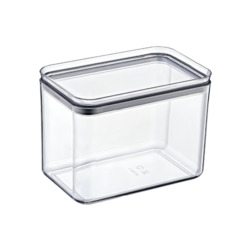 קופסה אקרילית מלבנית 1.75 ליטר - שקוף