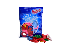 שקית בלונים צבעים מעורבים 36  יח'
