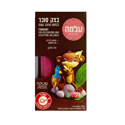 בצק סוכר צבעוני 150 גרם  - ורוד פוקסיה