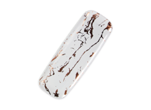 מגש שף פלסטיק גרניט - לבן ברונזה