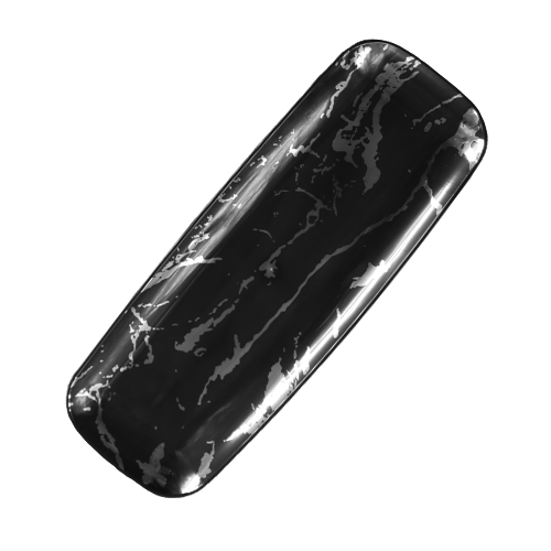 מגש שף פלסטיק גרניט - שחור כסף