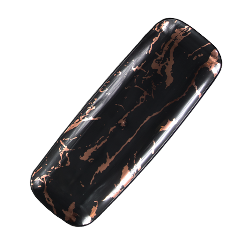 מגש שף פלסטיק גרניט - שחור ברונזה