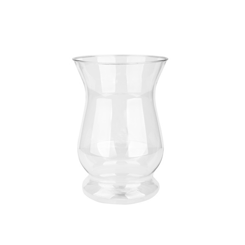 אגרטל ווזה פלסטיק הוריקן - שקוף