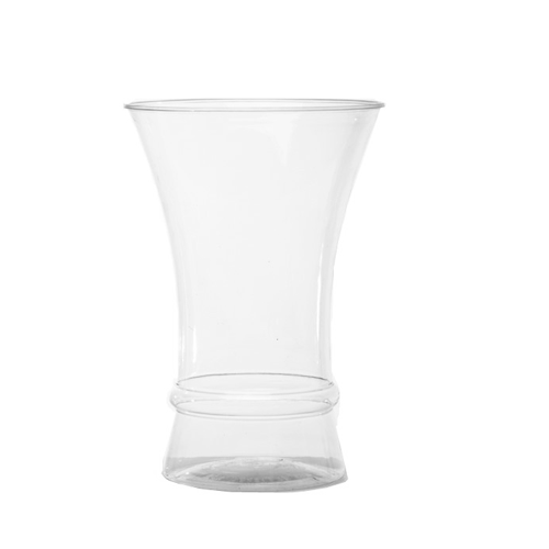 אגרטל ווזה פלסטיק ארובה- שקוף