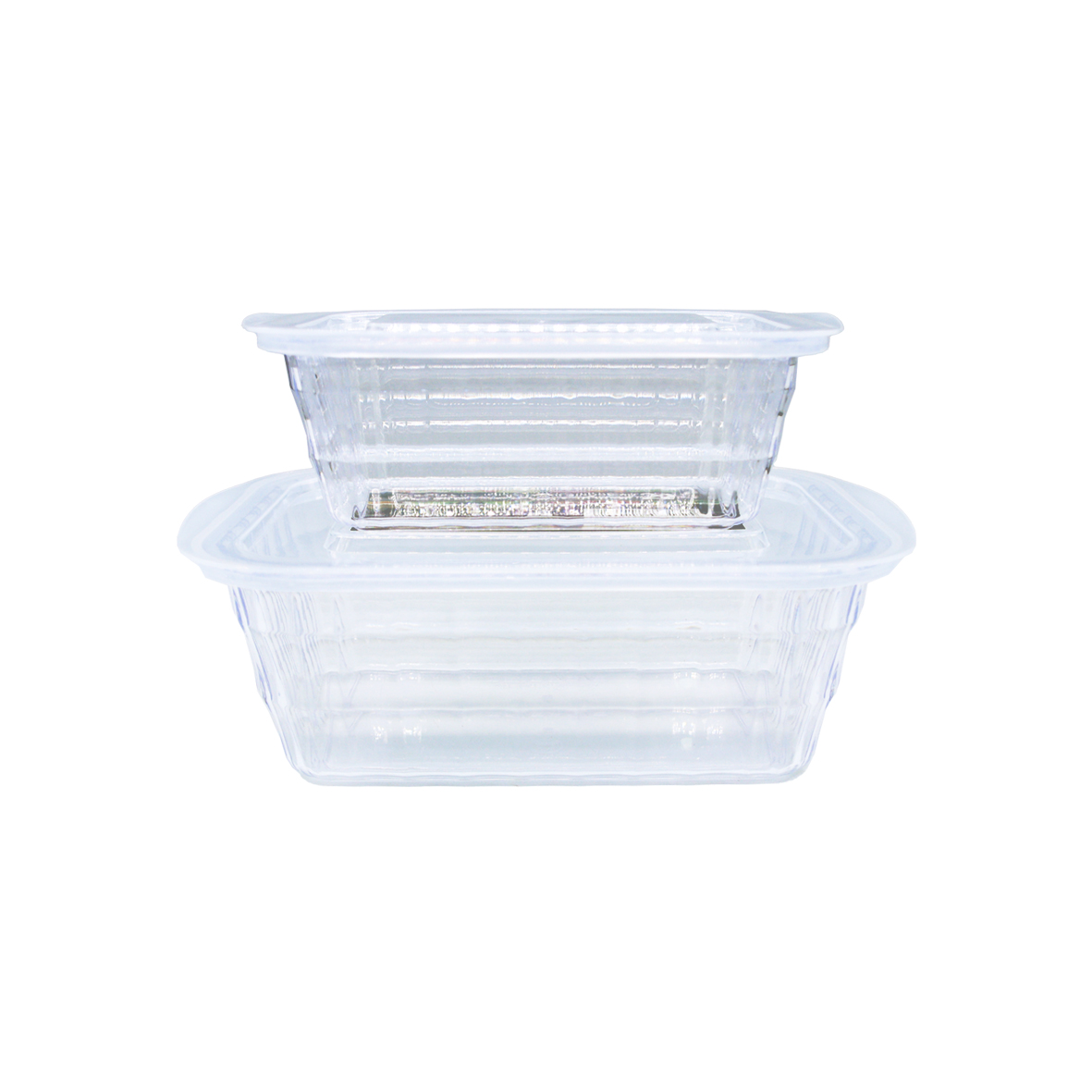 זוג קופסאות אחסון אקרילי איכותיות - בינוני