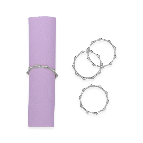 חבק מתכת מזוגזג 5 יח' - כסף